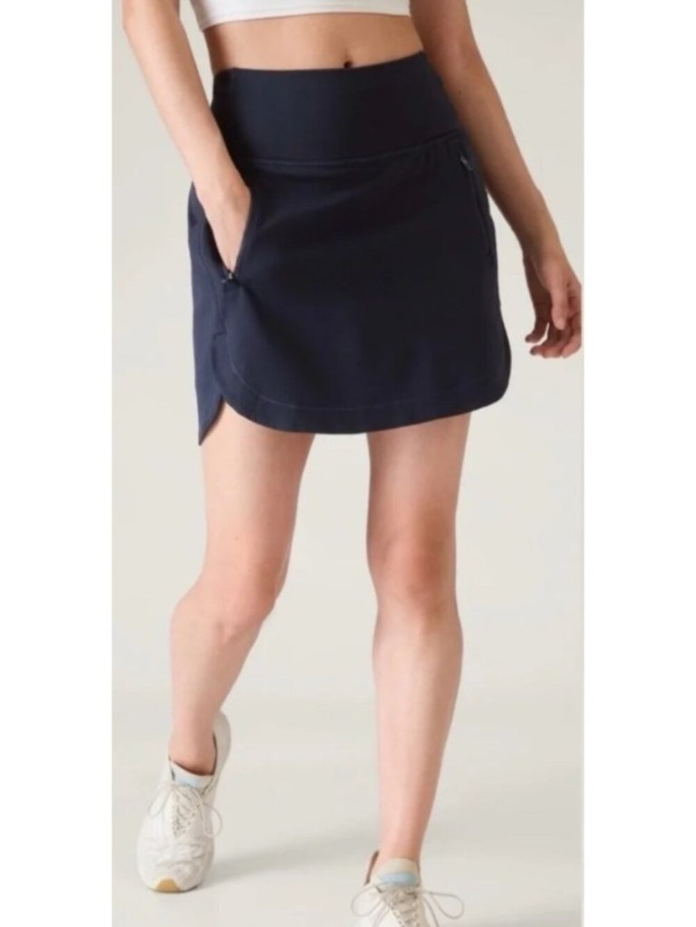 Athleta Fairway Golf Skort 16" True Navy Skort Mini Skirt Athletic Athleisure